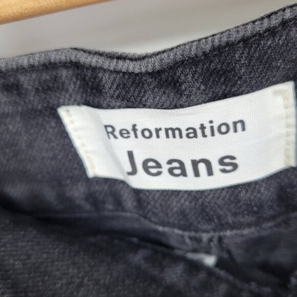 Reformation Kayo High  Skinny Jeans Color eerie Black Size 31 - Picture 6 of 11